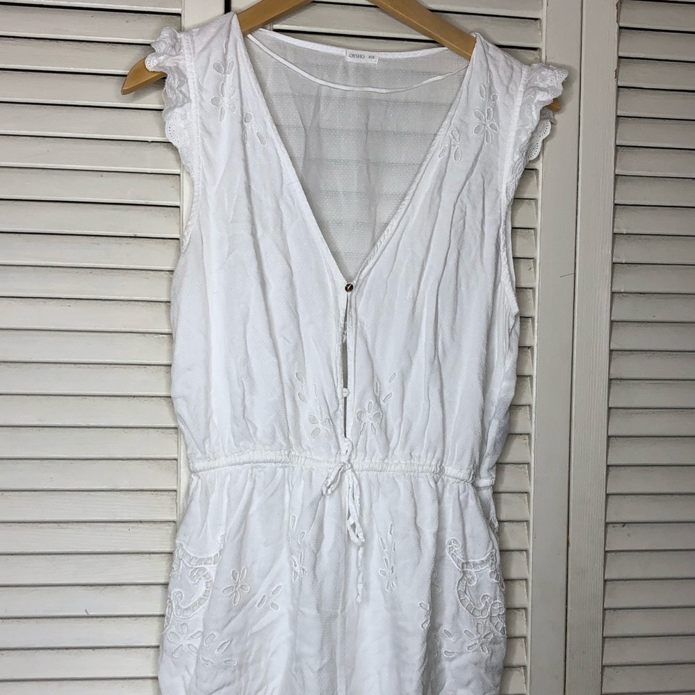 OYSHO romper white boho summer vintage retro